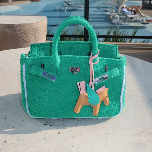 PEBBLE GREEN TERRY TOTE