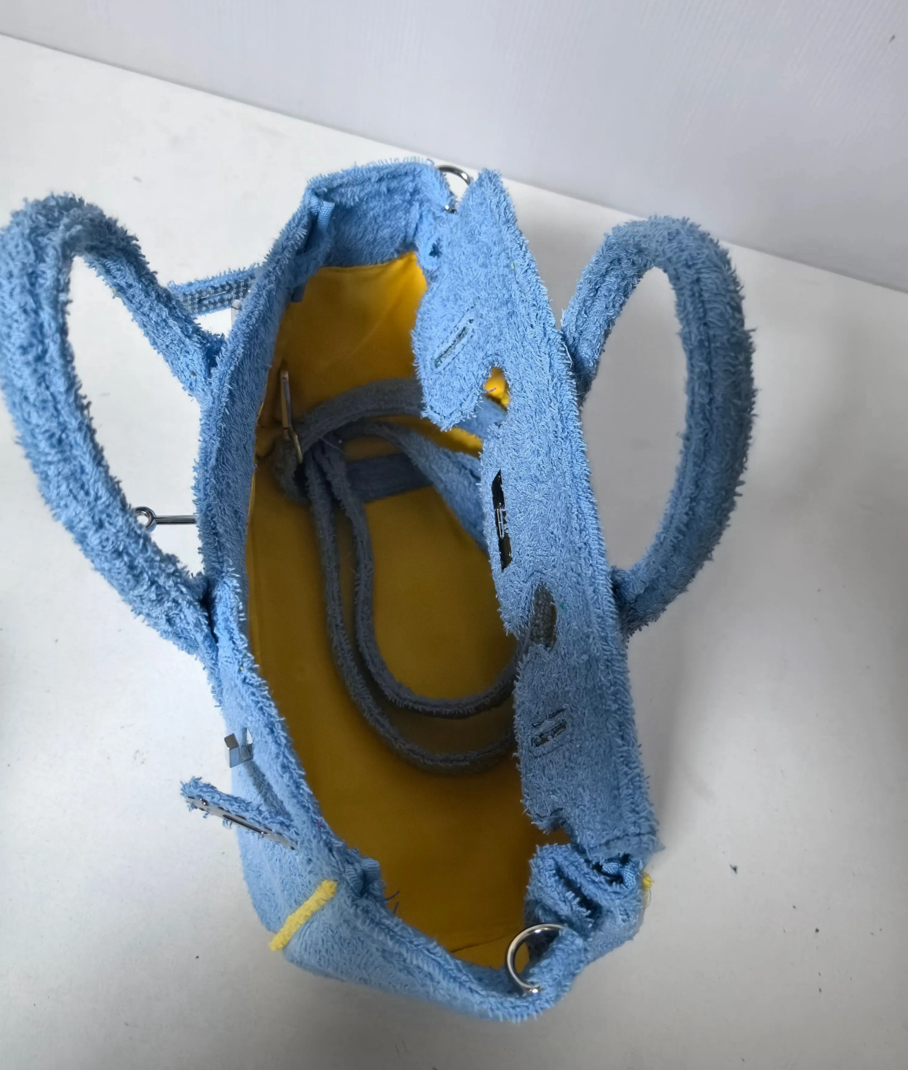 SMALL SKY BLUE TERRY TOTE